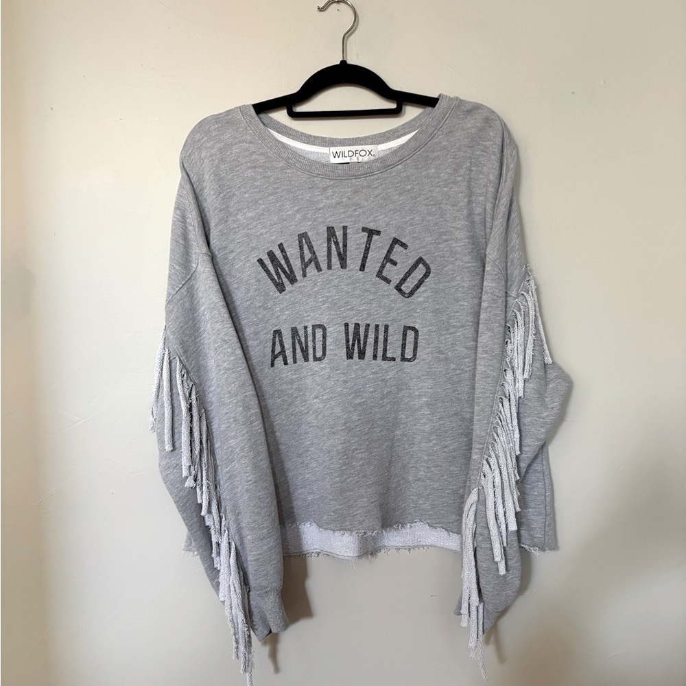 WILDFOX Fringe Sweatshirt size Medium